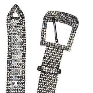 Sparkling Silver Rhinestone Belt